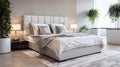 headboard box spring bed Royalty Free Stock Photo