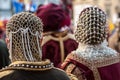 The headdress of aristocrat Renaissance woman