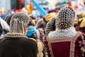 The headdress of aristocrat Renaissance woman