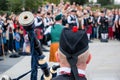 The headdress of a Scottish Piper Royalty Free Stock Photo