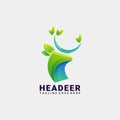 Headeer logo design concept colorfull