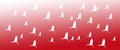 Header Background Birds Eurasian Spoonbills on Red Gradient Background Royalty Free Stock Photo