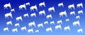 Header Background Pet Dogs Pattern on Blue Gradient Background Royalty Free Stock Photo