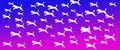 Header Background Pet Dogs Pattern on Blue Mangeta Gradient Background