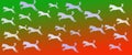 Header Background Pet Dogs Pattern on Green Orange  Gradient Background Royalty Free Stock Photo