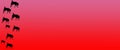 Header Background Pet Dogs Pattern on Pink Red  Gradient Background Royalty Free Stock Photo