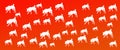 Header Background Pet Dogs Pattern on Red  Gradient Background Royalty Free Stock Photo