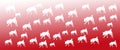 Header Background Pet Dogs Pattern on Red  Gradient Background Royalty Free Stock Photo