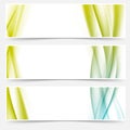 Header footer web modern satin line collection Royalty Free Stock Photo