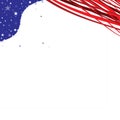 A header illustration of United States Patriotic background in flag colors