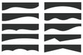 Header shape for website and border for banner. Abstract design element for template. Curve divider for bottom section