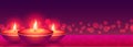 Header for site diwali lamps glowing