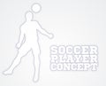 Header Soccer Football Player Silhouette Royalty Free Stock Photo