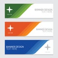 Green and orange abstract business banner set Royalty Free Stock Photo
