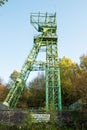 Headframe of the former Carl Funke colliery on Lake Baldeney Royalty Free Stock Photo