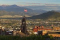 Headframes of Butte, Montana, remnants of mines of the early 1900`s