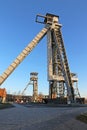 Headframes of the C-mine in Genk Royalty Free Stock Photo