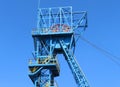 Headgear of very old black coal mine Guido in Zabrze, Poland Royalty Free Stock Photo