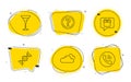 Headhunter, Chemistry dna and Wish list icons set. Martini glass, Cloudy weather and Call center signs. Vector