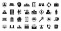 Headhunter icons set, simple style Royalty Free Stock Photo