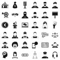 Headhunter icons set, simple style Royalty Free Stock Photo