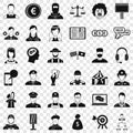 Headhunter icons set, simple style Royalty Free Stock Photo