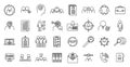 Headhunter staff icons set, outline style Royalty Free Stock Photo