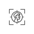 Headhunting line icon