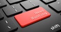 Headhunting on Red Keyboard Button. Royalty Free Stock Photo