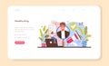 Headhunting web banner or landing page. Idea of business recruitment