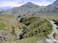 Heading down Oxendale into Great Langdale, Lake District Royalty Free Stock Photo