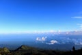 Heading down to base camp after hiking mt Rinjani Royalty Free Stock Photo