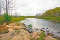 Heading out on a Lonely Lake Royalty Free Stock Photo