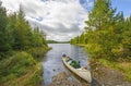 Heading out on a wilderness Lake Royalty Free Stock Photo