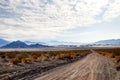 Heading south down Zzyzx road towards Soda Springs Royalty Free Stock Photo