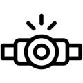 Headlamp icon, Marathon related vector