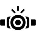 Headlamp icon, Marathon related vector