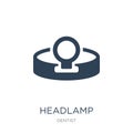 headlamp icon in trendy design style. headlamp icon isolated on white background. headlamp vector icon simple and modern flat