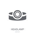 Headlamp icon. Trendy Headlamp logo concept on white background