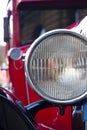 Headlamp of retro car background Royalty Free Stock Photo