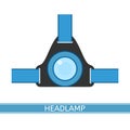 Headlamp Vector Icon