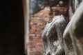 Headless ancient Buddha statue in Wat Chaiwatthanaram, Buddhist temple at Ayutthaya