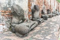 Headless Buddha statues at an old temple Royalty Free Stock Photo