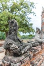 Headless Buddha statues at an old temple Royalty Free Stock Photo
