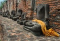 Headless Buddha statues