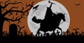 Headless horseman with an axe in his hand