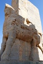 Headless Lamassu Statue in Persepolis, Iran