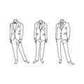 Headless mannequins in fashionable mens suits. Royalty Free Stock Photo
