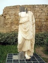 Headless Roman statue, Caesarea, Israel, Middle East Royalty Free Stock Photo