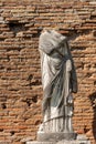 Headless roman statue with toga - Ostia Antica Rome Italy Royalty Free Stock Photo